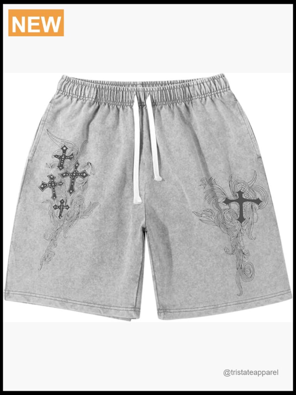 Goth Y2k Graphic Wide Leg Shorts Drawstring Baggy Grunge Streetwear